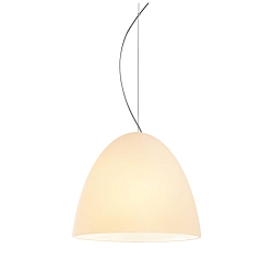 Pendelarmatuur BELL 1-vlams, klein, dimbaar E27 IP20, aluminium geborsteld, zand, wit dimbaar