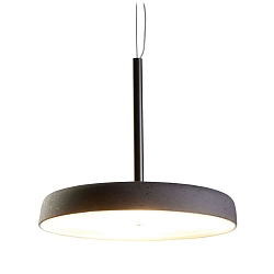 Pendelarmatuur CLAVIO FLAT rond, dimbaar IP20, aluminium geborsteld, antraciet dimbaar