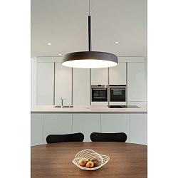 Pendelarmatuur CLAVIO FLAT rond, dimbaar IP20, antraciet, zwart mat dimbaar