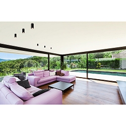 Ceiling luminaire TUBUS, GU10, IP20, black matt