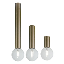 Plafondarmatuur TUBUS 12 E27 IP20, brons dimbaar