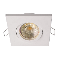 Downlight ALIOTH 2 SQUARE draaibaar, vierkant, spanningsconstante GU5.3 IP20, wit dimbaar
