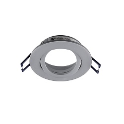 Plafondinbouwarmatuur SAMSOLA rond, draaibaar GU10 / GU5.3, aluminium mat dimbaar