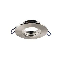 Inbouwspot SAMSOLA MAX rond, draaibaar IP20, zilver geborsteld dimbaar