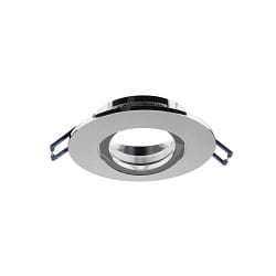 Inbouwspot SAMSOLA MAX rond, draaibaar IP20, glanzend, zilver dimbaar