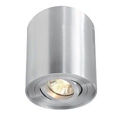 Plafondarmatuur BENGALA ROUND cilindrisch, instelbaar GU10 IP20, zilver geborsteld dimbaar