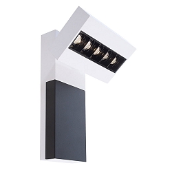 Wandarmatuur CETI 5 IP20, zwart, transparant, wit mat dimbaar