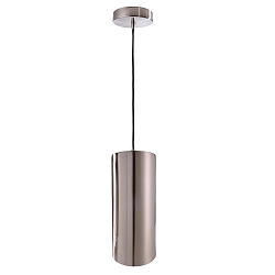 Pendant luminaire BARREL, 100W, E27, 220-240V, IP20, satined silver