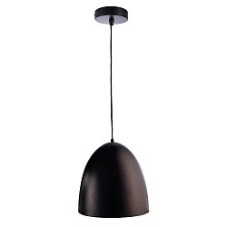 Pendant luminaire BELL, 100W, E27, 220-240V, IP20, black