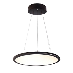 KapegoLED pendant luminaire LED Panel, transparent, round, warm white, black