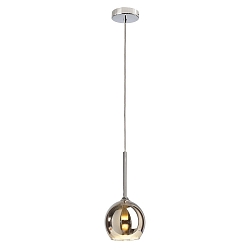 Pendant luminaire BUNDA, 1 flame, G9, glass chromed