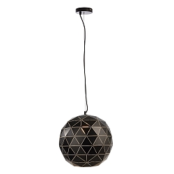 Pendant luminaire ASTEROPE RUND 500, E27, matt black