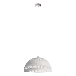 Plaster pendant luminaire BASKET II, � 34.4cm / H 168cm, E27 max. 40W, paintable