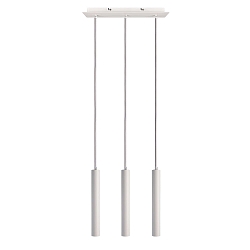 pendant luminaire SLIM 3 flames, long, UGR < 19, switchable IP20, traffic white 