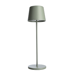 Tafellamp op batterijen CANIS CCT Switch, met Touch-Dimmer, zonder Lader IP65, mat, grijsgroen dimbaar
