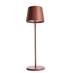 Tafellamp op batterijen CANIS CCT Switch, met Touch-Dimmer, zonder Lader IP65, mat, terracotta dimbaar
