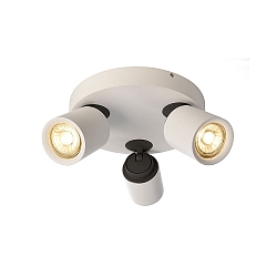 Ceiling luminaire LIBRAE ROUND III spot, GU10, matt white