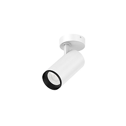 Plafondarmatuur LUCEA TILT 15 CCT Switch, instelbaar IP20, transparant, verkeerswit dimbaar