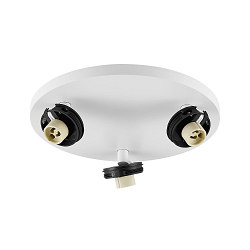 ceiling luminaire CAN TILT ROUND BASE � 25CM MIX�N MATCH 3 flames, round, without shade, cardanic swivelling GU10 IP20, white