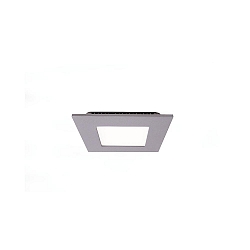 LED ceiling luminaire LED Panel square 8, current constant, 350 mA, 8W 4000K 120�, silver
