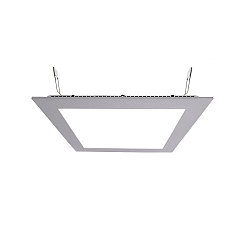 LED ceiling luminaire LED Panel square 20, current constant, 700 mA, 20W 4000K 120�, silver