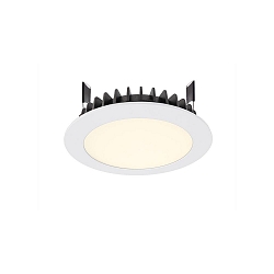 KapegoLED recessed ceiling luminaire, LED Panel Round III 12, current constant, 35,7V DC, 350 mA, 12.5W, white, 3000K