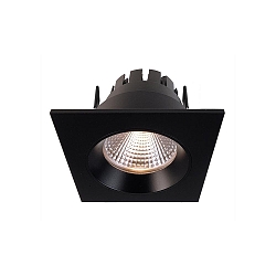 KapegoLED recessed ceiling ring Orionis, square, current constant, 17-19V DC, 350mA, 6.5W, warm white, matt black