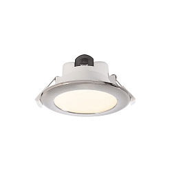 Plafondinbouwarmatuur ACRUX 90 CCT Switch, met sierring IP20, zilver, wit dimbaar