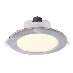 Plafondinbouwarmatuur ACRUX 195 CCT Switch, met sierring IP20, zilver, wit dimbaar