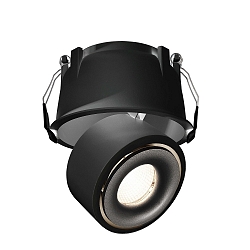 Plafondinbouwarmatuur UNI II TILT 350MA 2-polig, constante stroom, cardanisch draaien IP20, gitzwart dimbaar