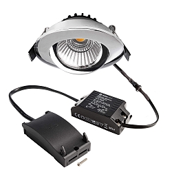 Inbouwspot DIONE IP20 draaibaar, bekabeld IP20, chroom dimbaar