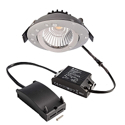Inbouwspot DIONE IP44 DIM 830 draaibaar, bekabeld IP44, zilver dimbaar