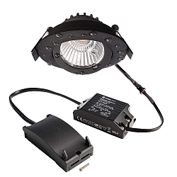 Inbouwspot DIONE IP44 DIM 830 draaibaar, bekabeld IP44, zwart dimbaar