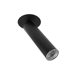 Plafondinbouwarmatuur SLIM cilindrisch, instelbaar, UGR < 19 IP20, gitzwart dimbaar