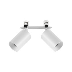 recessed spotlight CAN TILT ROUND DOUBLE 2 flames, round, cardanic swivelling GU10 IP20, white