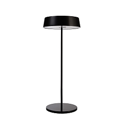 Tafellamp op batterijen MIRAM HEAD + TABLE STAND Set van 1, met Touch-Dimmer, magnetische Montage IP54, zwart dimbaar