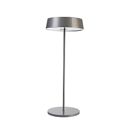 Tafellamp op batterijen MIRAM HEAD + TABLE STAND Set van 1, met Touch-Dimmer, magnetische Montage IP54, lichtgrijs dimbaar