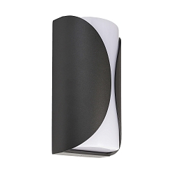 outdoor wall luminaire GRUMIUM ROUND II round, switchable IP54, dark grey, satined, white 