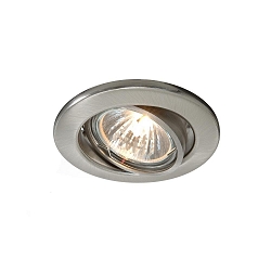 Recessed ceiling ring 68s, voltage constant, 12V AC / DC, GU5.3 / MR16, 50W, swivelling, brushed aluminum