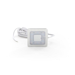 LED furniture luminaire PATY SQUARE, IP20, 12V DC, 2.5W 3000K 185lm 120�, without power adapter, silver grey