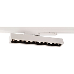 3-fase spot ALNITAK roteerbaar, spanningsconstante, kantelbaar, met lensoptiek IP20, helder, transparant, wit 