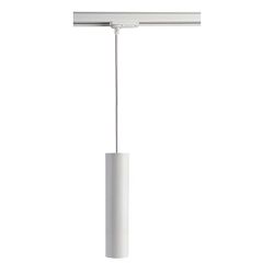 1-phase pendant luminaire CAN 350 down, cylindrical, long GU10 IP20, white