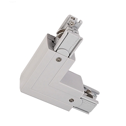 3-fase L-connector D LINE links-rechts met verwisselbaar mechanisme, grijs