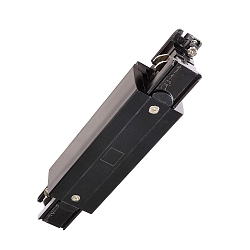 3-fase lengteconnector D LINE met voedermogelijkheid, zwart