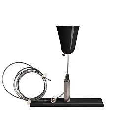 3-fase hangende ophanging D LINE met rozet, zwart