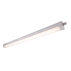 Outdoor LED ceiling luminaire TRI PROOF MOTION, IP65 IK08, with concealed HF sensor, 114.5cm, 24.5W 4000K 2500lm 120�