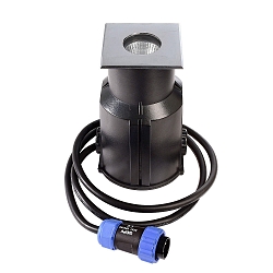 Outdoor LED in-ground luminaire EASY COB SQUARE III WW, IP67, 24V DC, 5.5W 3000K 330lm 25�, dimmable