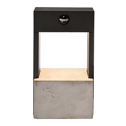 Outdoor LED sensor-wall luminaire CHERTAN, IP54, 15W 3000K 570lm 120�, concrete / alu diecast