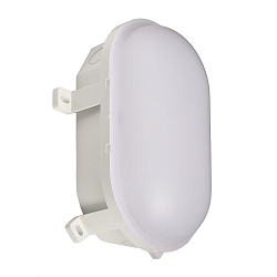 Armatuur voor vochtige ruimten SOTANO IP54 ovaal, CCT Switch, slagvast, schakelbaar, multipower IP54, wit 
