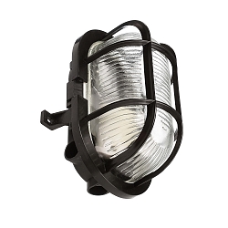 wall and ceiling luminaire SOTANO RETRO oval E27 IP44, black dimmable